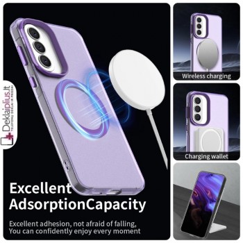 Smūgiams atsparus dėklas su magsafe - violetinis (Samsung Galaxy A37) Smūgiams atsparus dėklas su magsafe - violetinis (Samsung Galaxy A37)